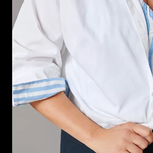 NWT MAEVE BY ANTHROPOLOGIE Tie-Front Button Down Collared Shirt Size 8 - Picture 3 of 12